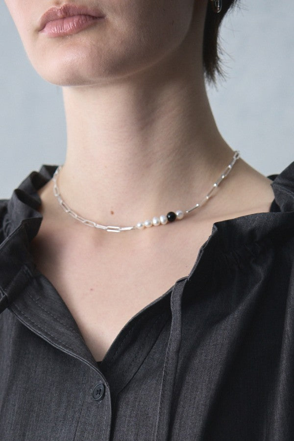 Rob silver necklace -Silver-