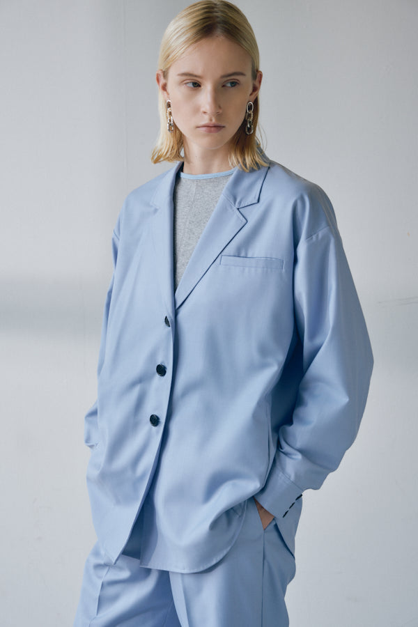 【Pre-order】Roti tailored shirt jacket  -Light blue-