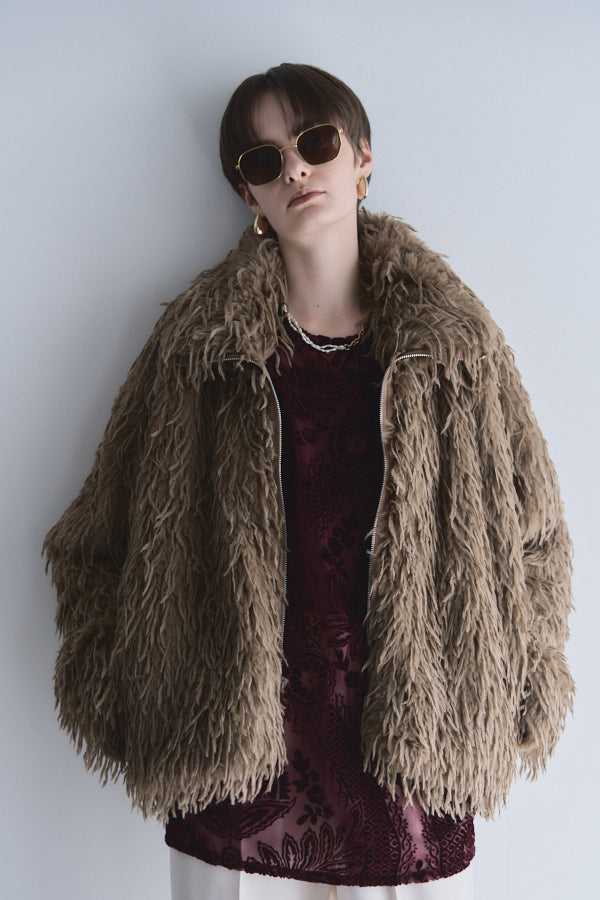 【Pre-order】<br>Foster fur coat  -Beige-