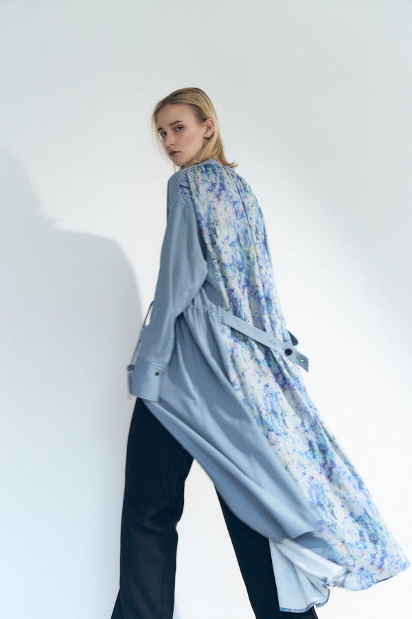 【Pre-order】Seren coat onepiece  -Light blue/ 2size-