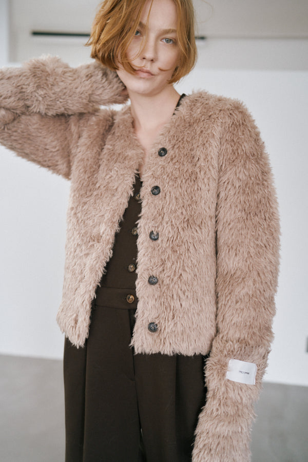 Malta knit cardigan   -Beige-