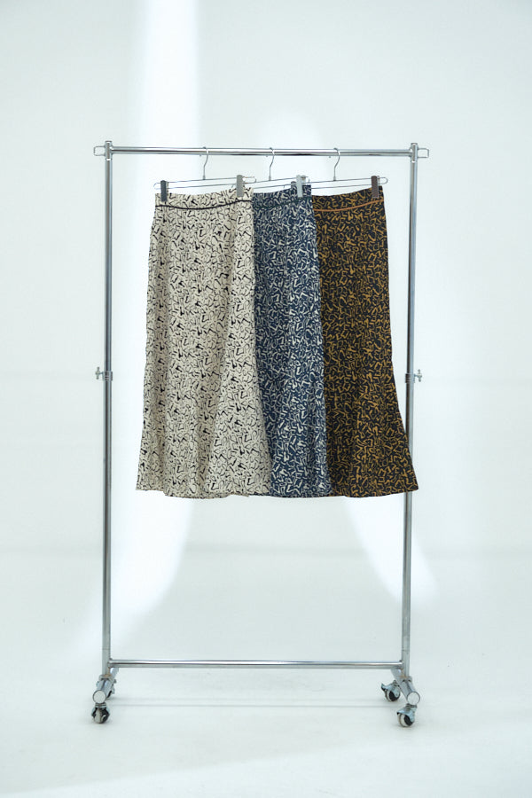 【Pre-order 】Mira leopard skirt  -White/Navy/Black- 3colors