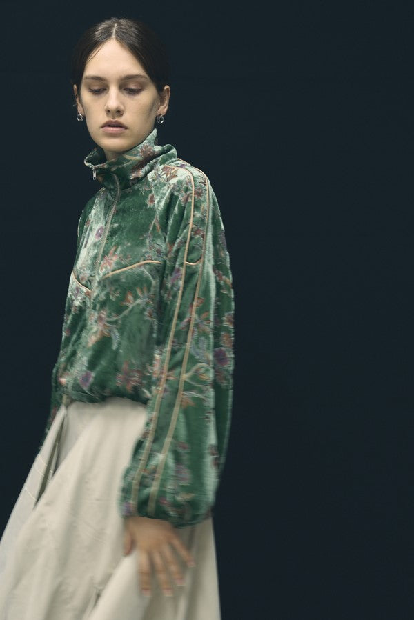 Flower Jersey CS -Forest green- – Muel Chic