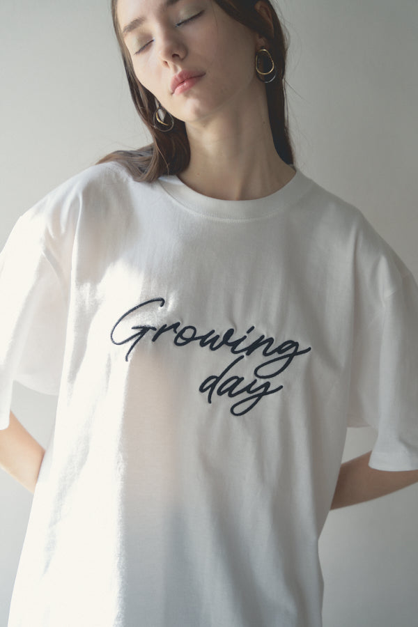 Growing day Tshirt -White/Misty rose/Navy- 3colors & -F/Mens(XXL)- 2size