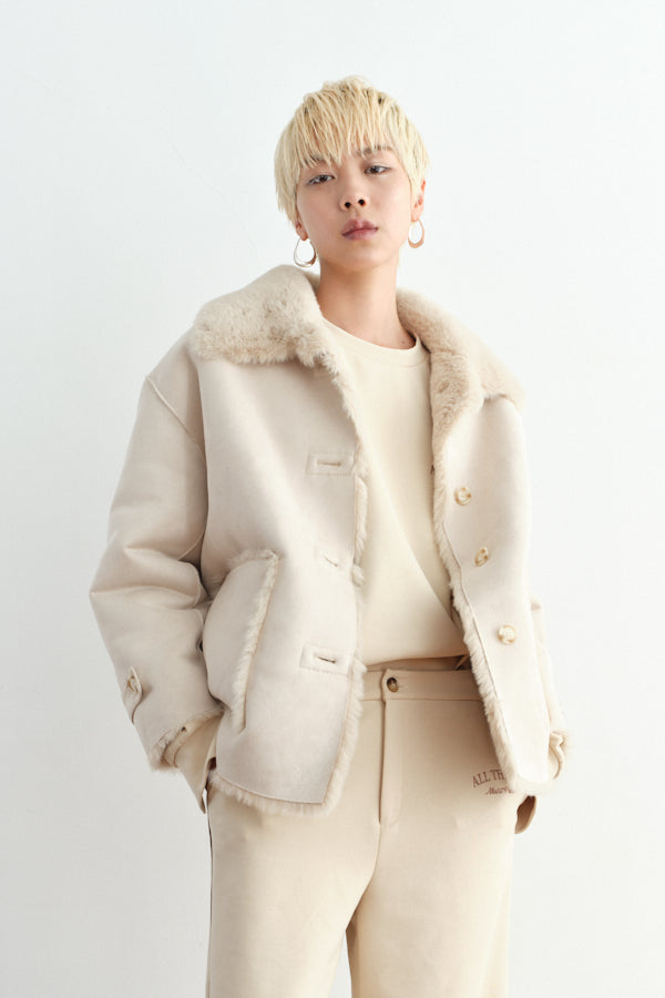Verny reversible fur coat -Ivory- 4570132012951