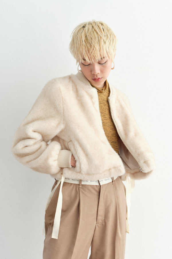 Rio mink short coat -Ivory- 4570132013033