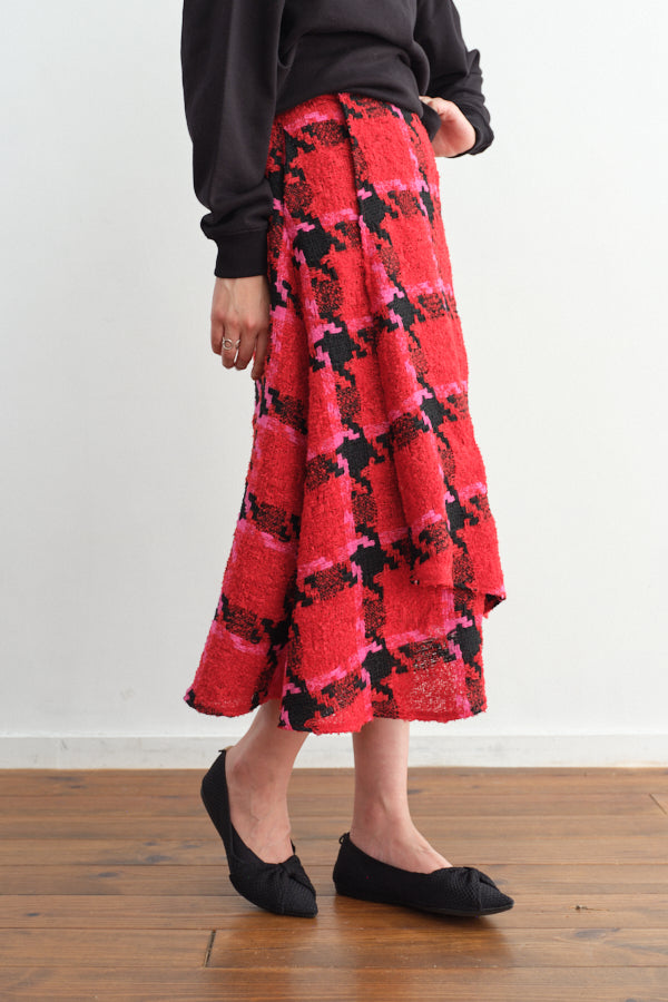 Daice plaid Skirt -Red/White- 2colors