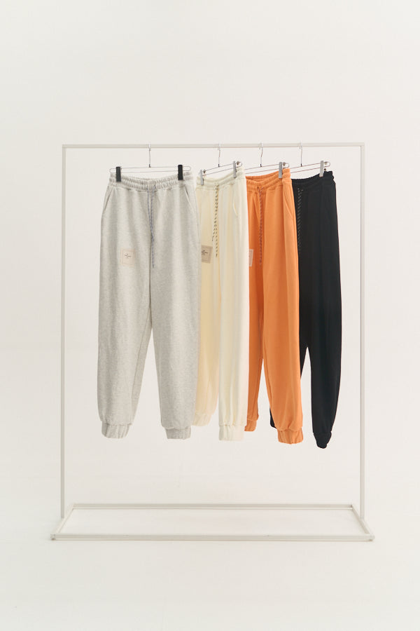 Flon pants -Ivory/Orange/Heathegray/Black- 4colors