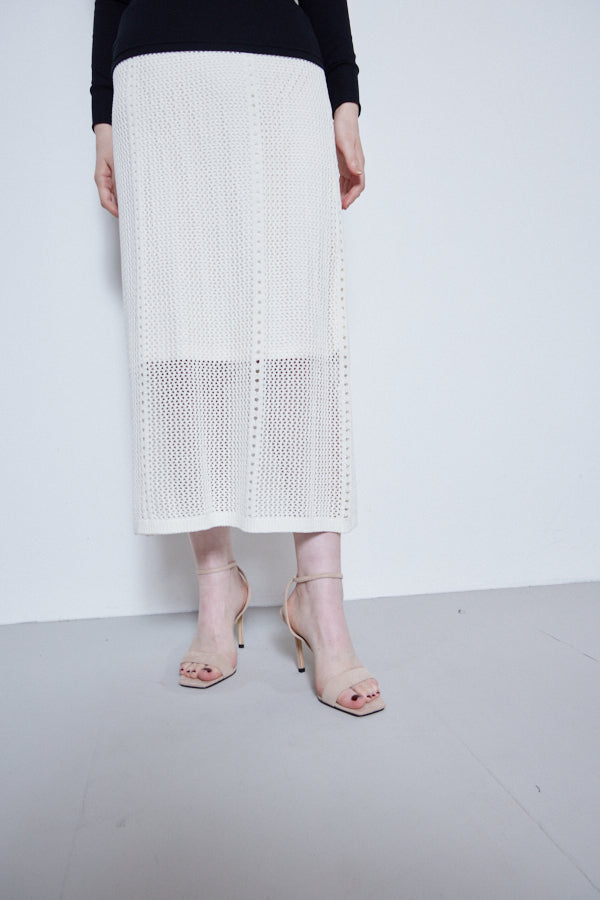 Mill mesh knit skirt  -Off- 4570132018953
